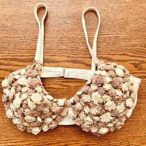 Cache Rose Floral Appliqué Bra/Bustier Size 12 💗